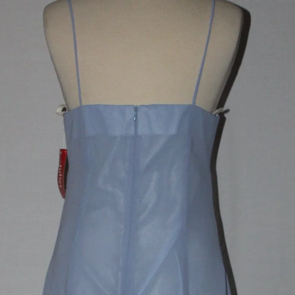NWT Juliet #1954 Pebble Georgette Bridesmaid Dress- Sizes, S, L-PERIWINKLE BLUE - Picture 3 of 5